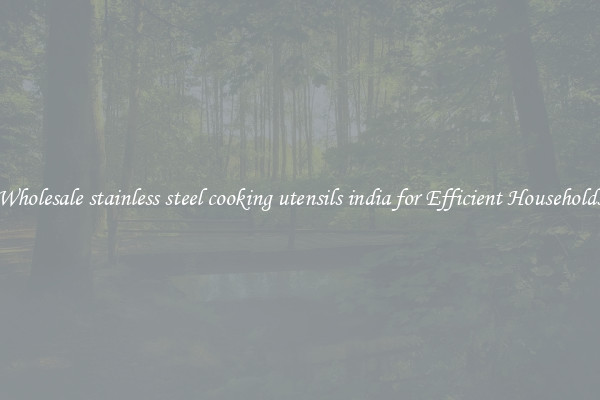 Wholesale stainless steel cooking utensils india for Efficient Households