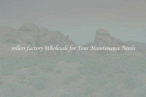 rollers factory Wholesale for Your Maintenance Needs