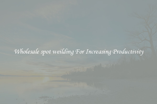 Wholesale spot weilding For Increasing Productivity
