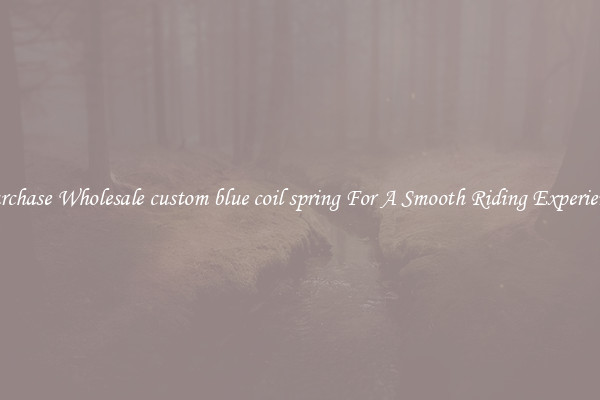Purchase Wholesale custom blue coil spring For A Smooth Riding Experience