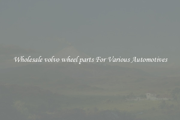 Wholesale volvo wheel parts For Various Automotives