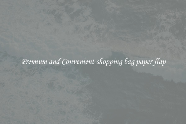 Premium and Convenient shopping bag paper flap