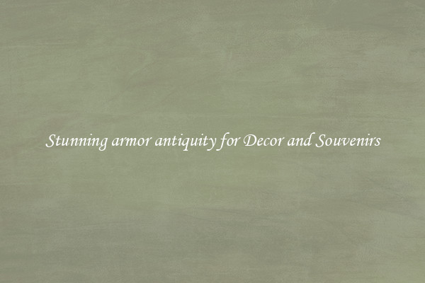 Stunning armor antiquity for Decor and Souvenirs