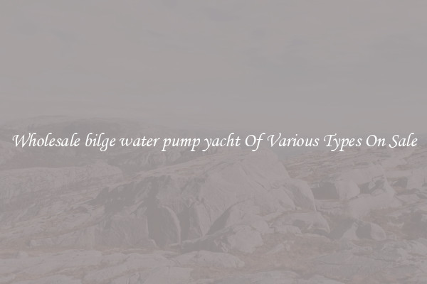 Wholesale bilge water pump yacht Of Various Types On Sale