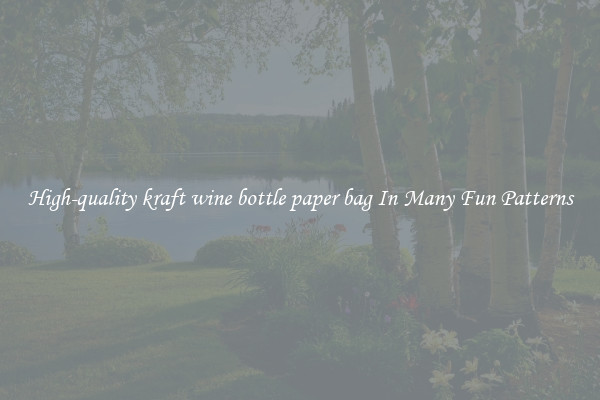High-quality kraft wine bottle paper bag In Many Fun Patterns